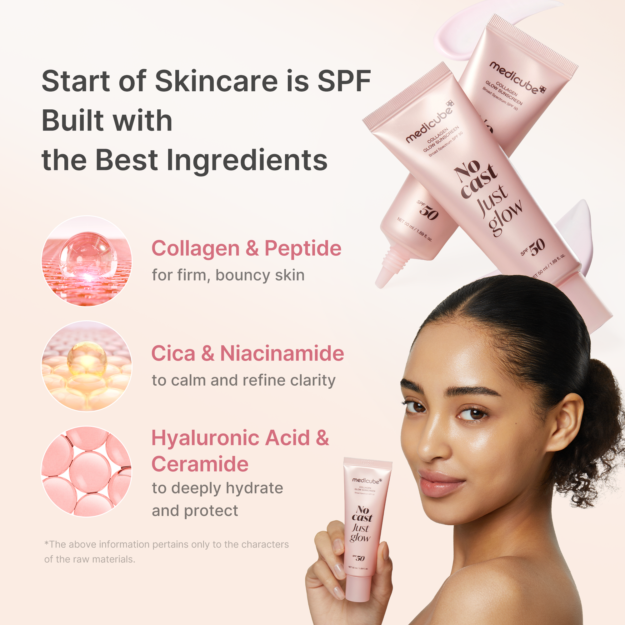 medicube no cast just glow collagen sunscreen