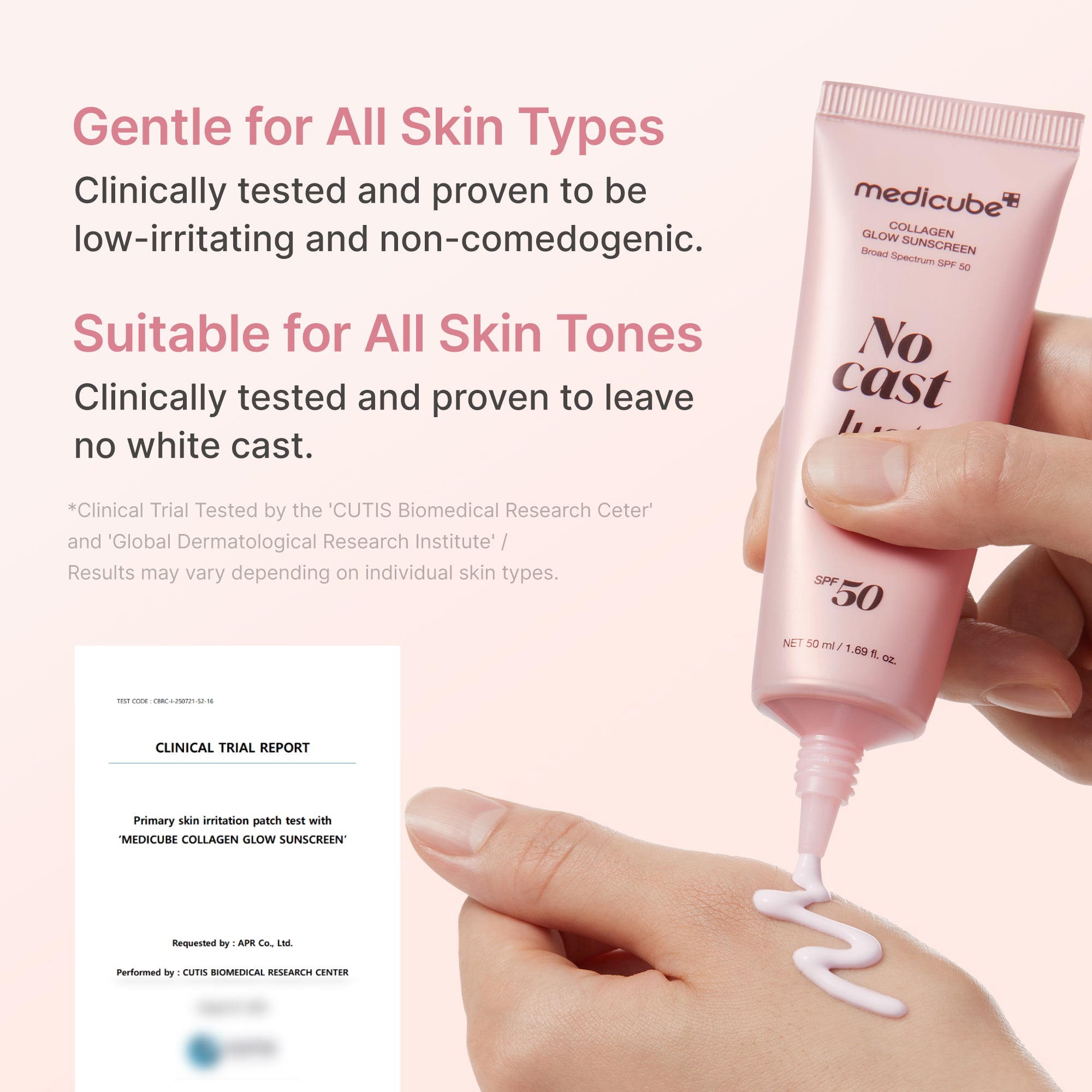 medicube no cast just glow collagen sunscreen