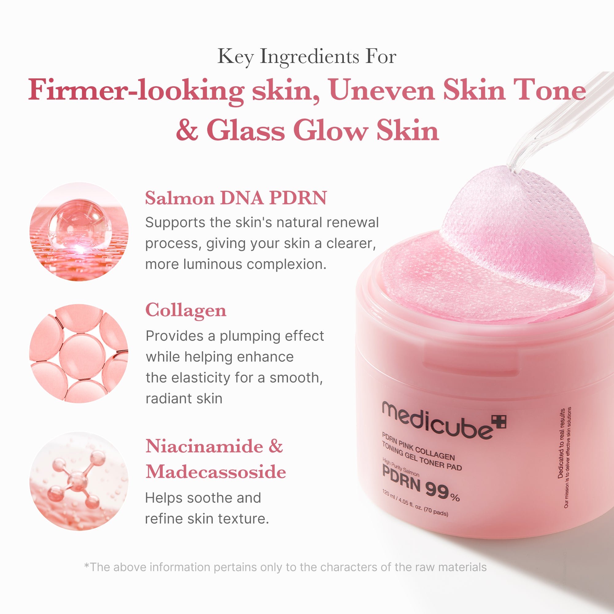 pdrn pink collagen gel toner pad