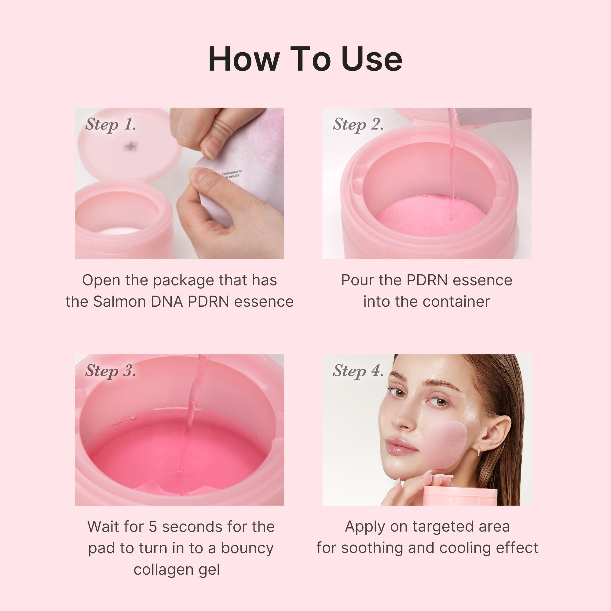 pdrn pink collagen gel toner pad