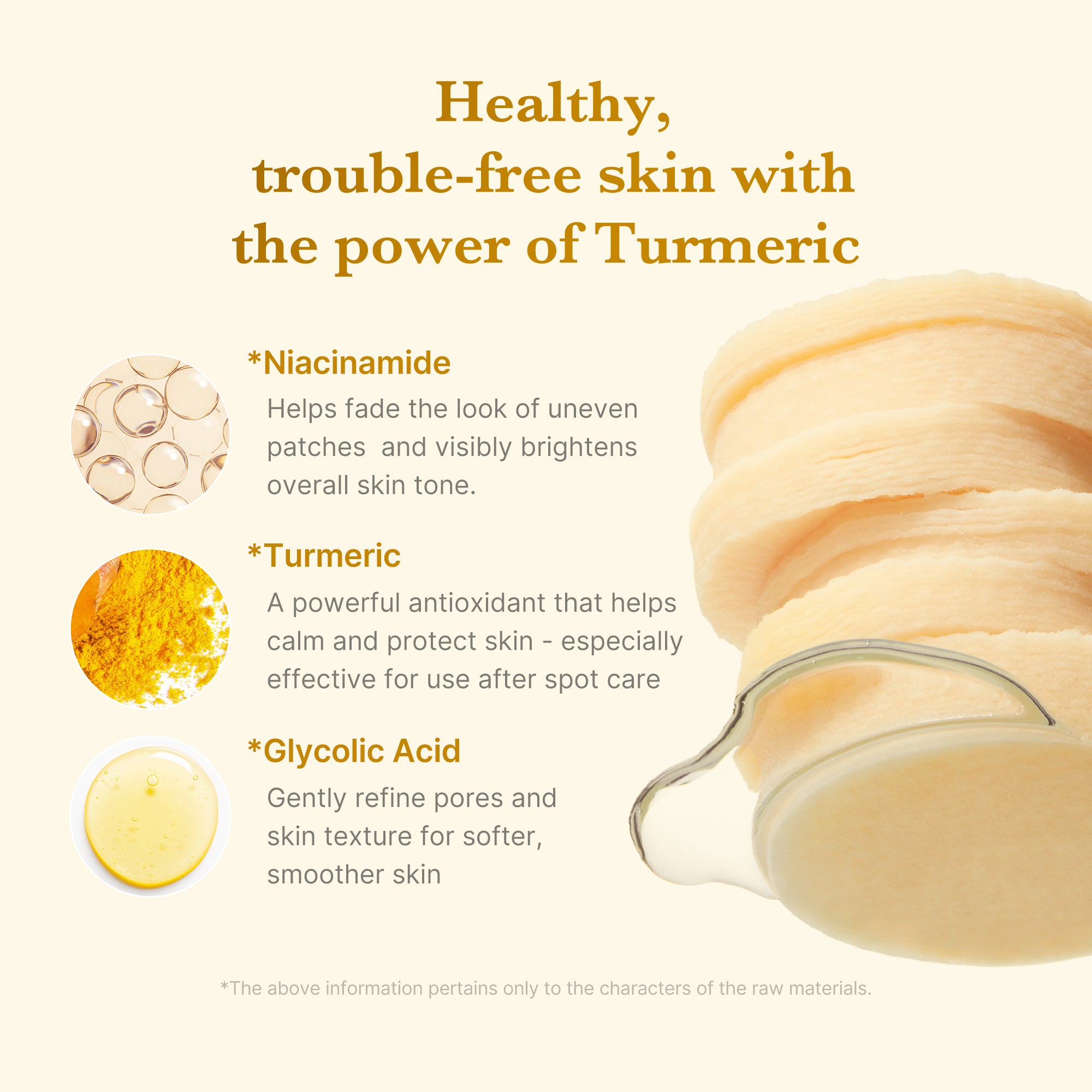 kojic acid tumeric toner pad