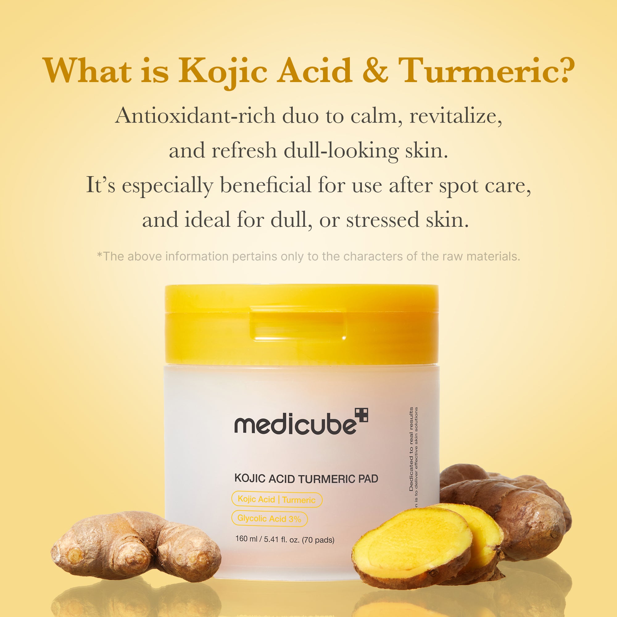 kojic acid tumeric toner pad