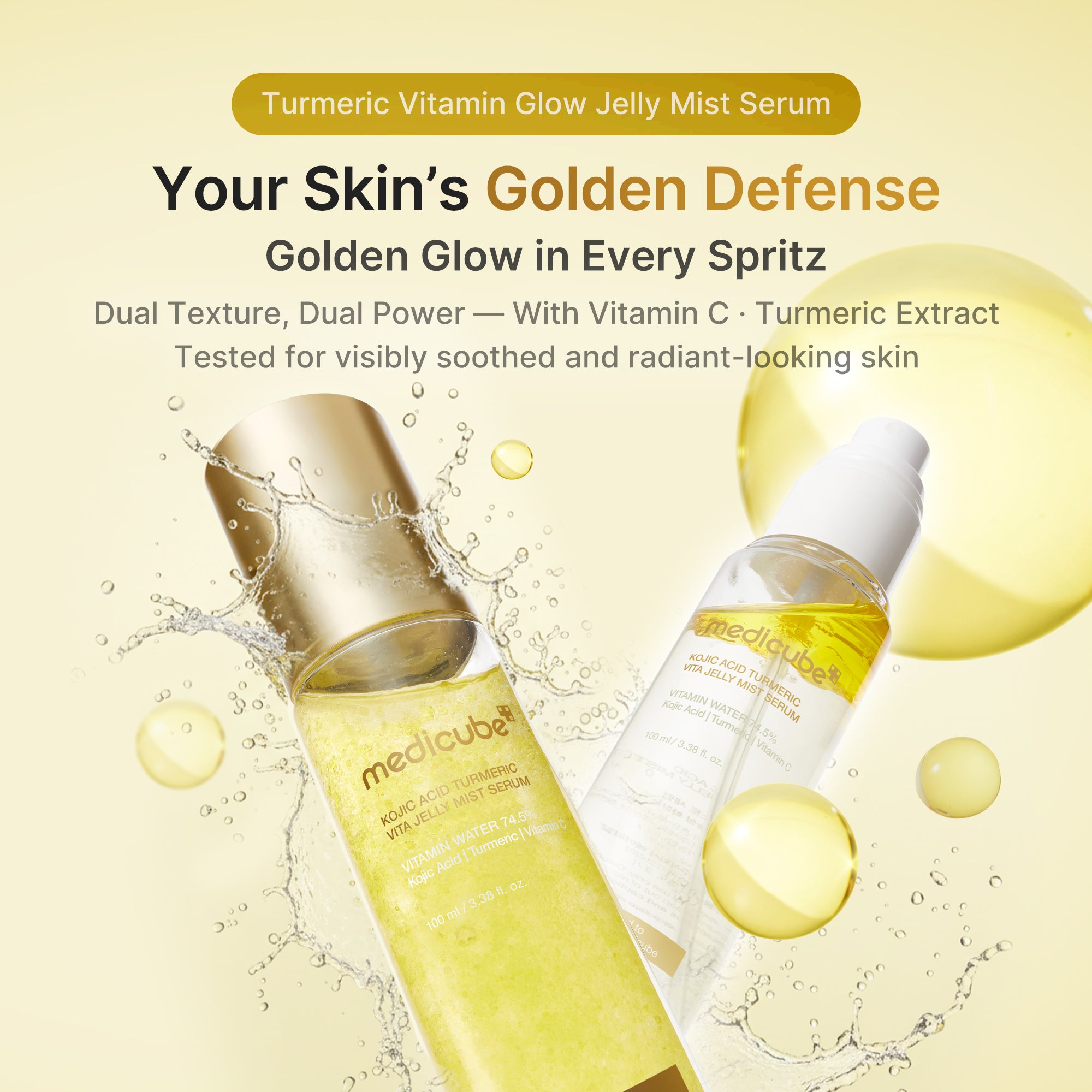 kojic acid turmeric vitamin gold jelly mist serum
