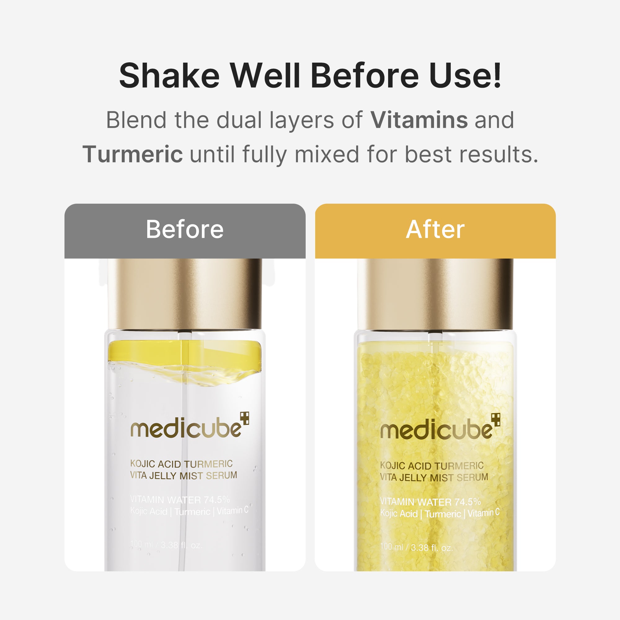 kojic acid turmeric vitamin gold jelly mist serum