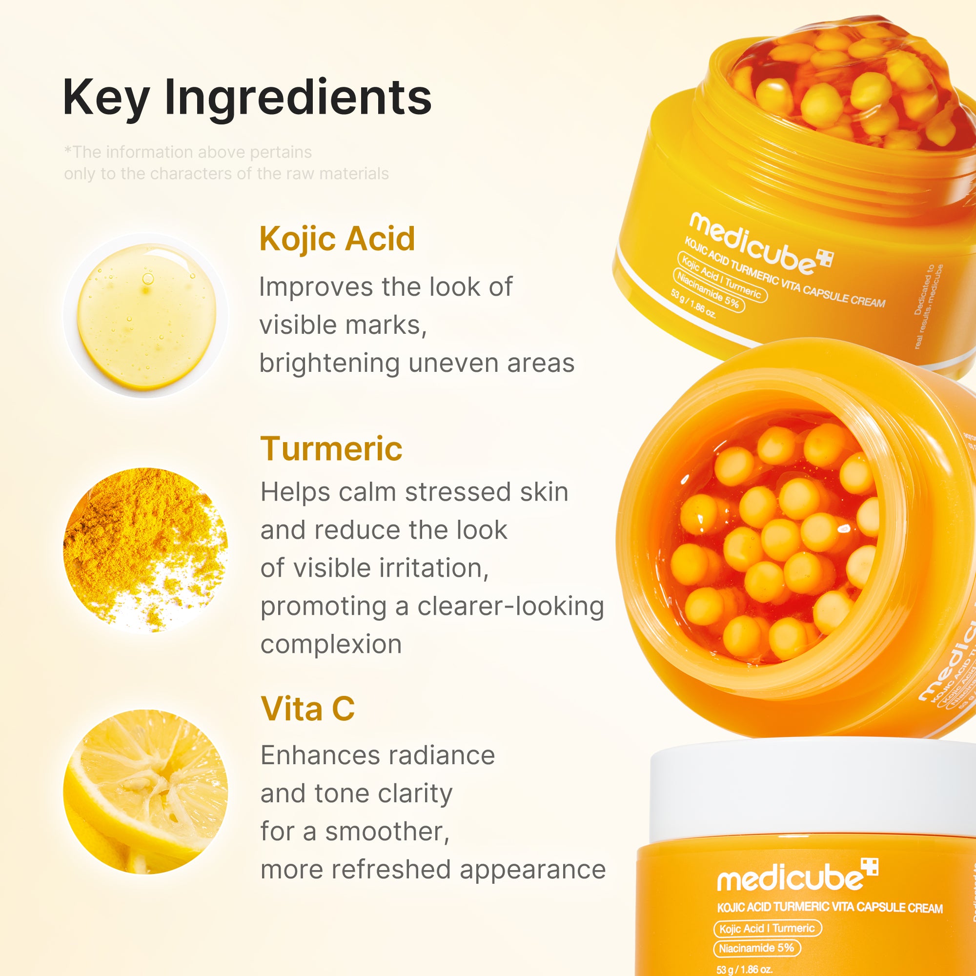 kojic acid turmeric vita capsule cream