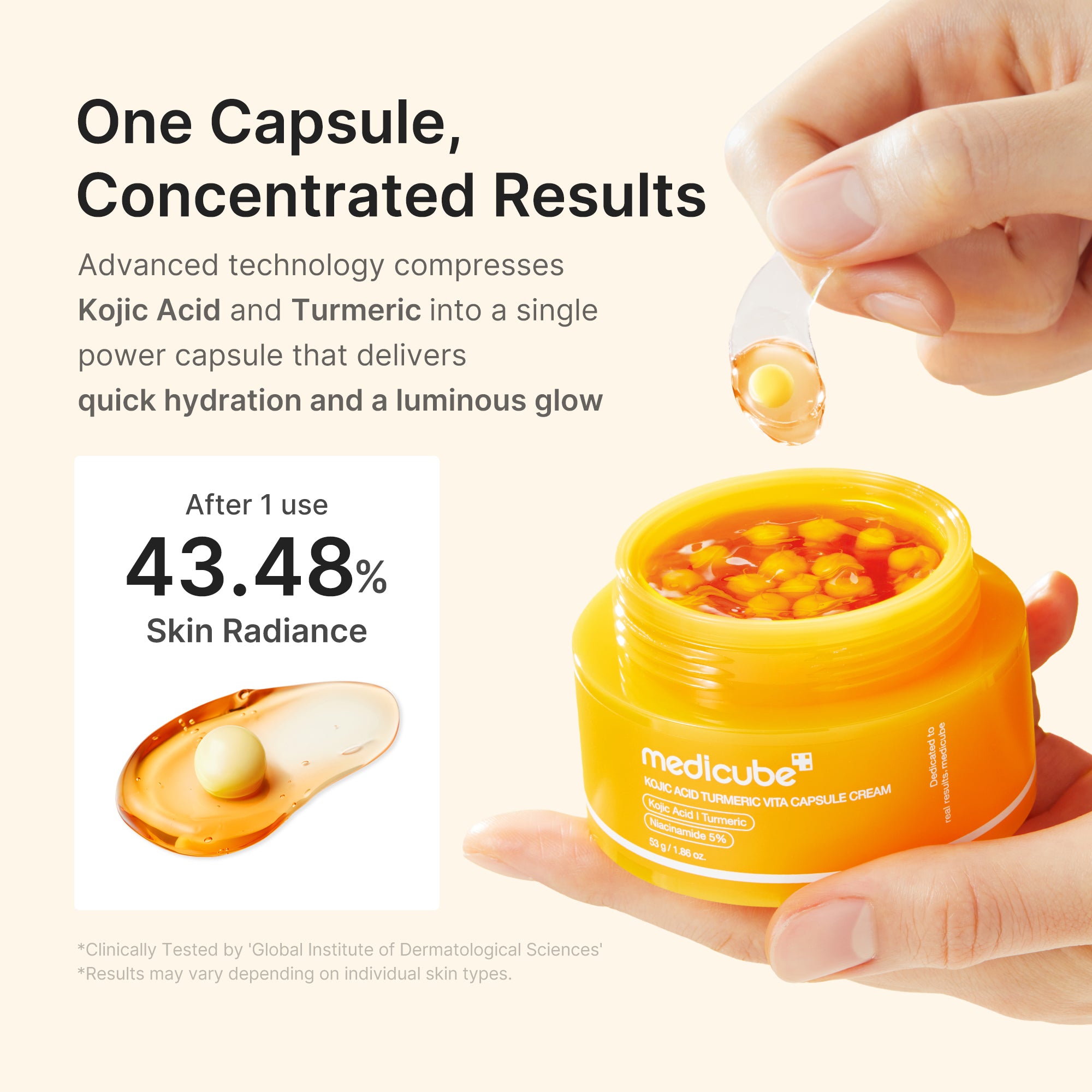 kojic acid turmeric vita capsule cream