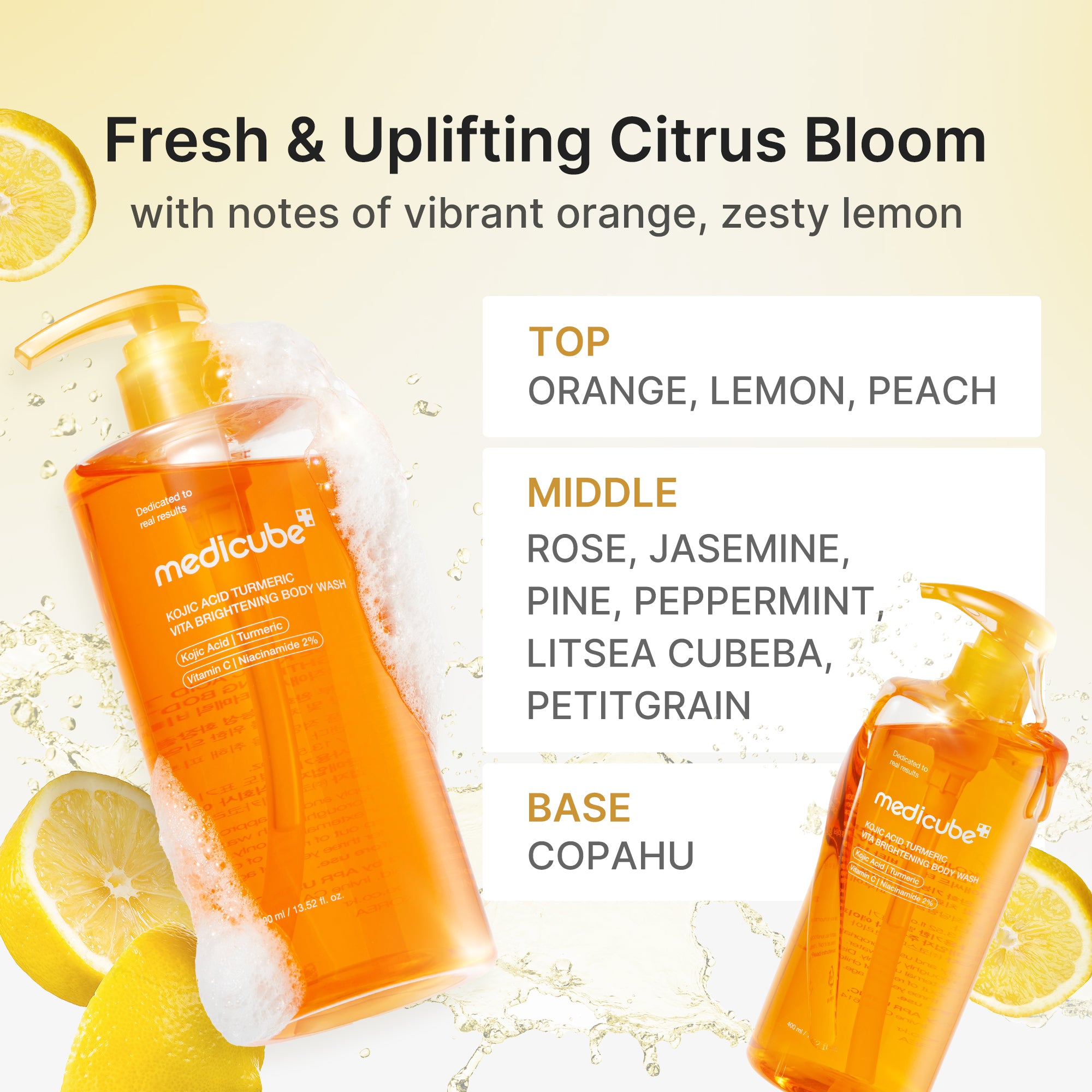 kojic acid turmeric brightening body wash