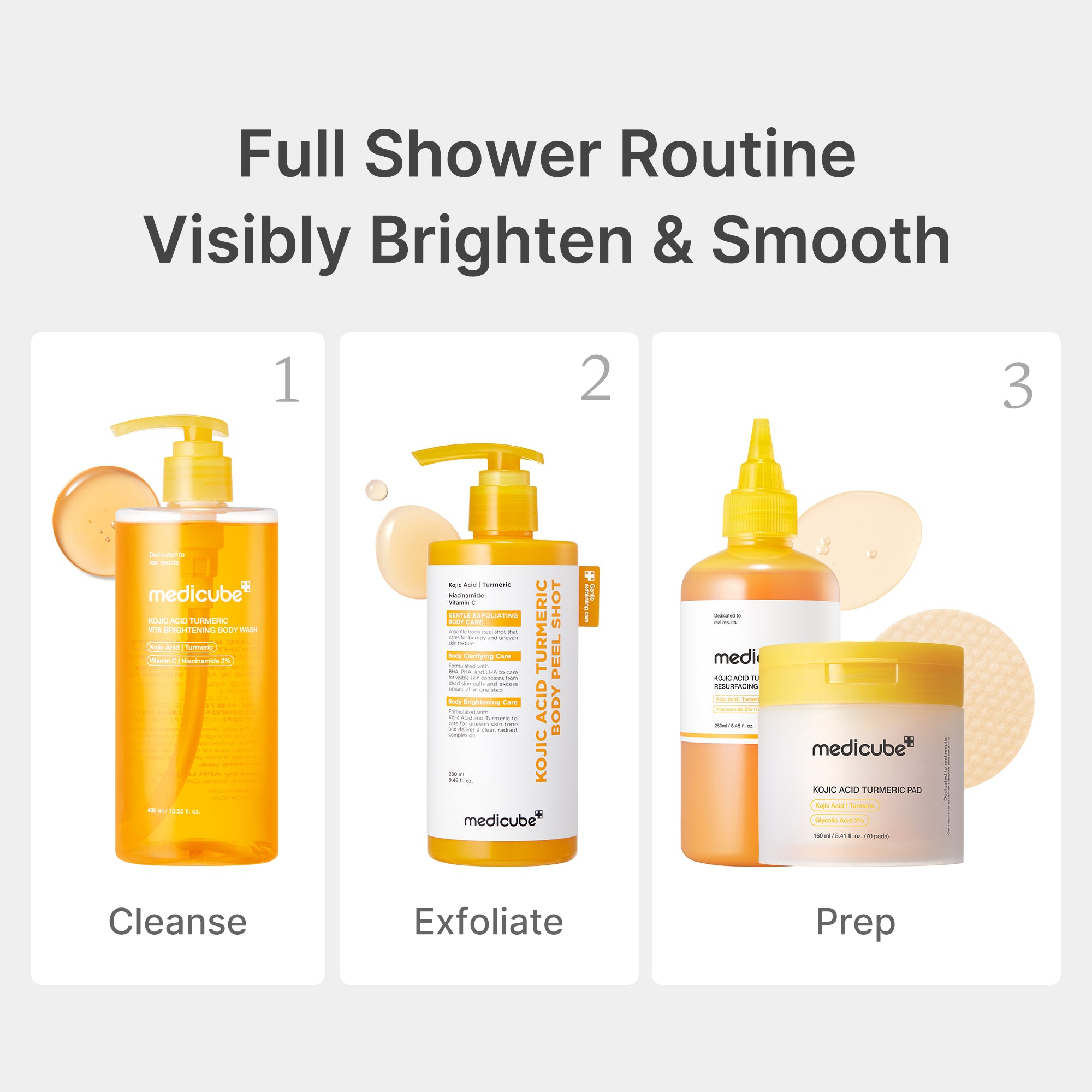 kojic acid turmeric brightening body wash