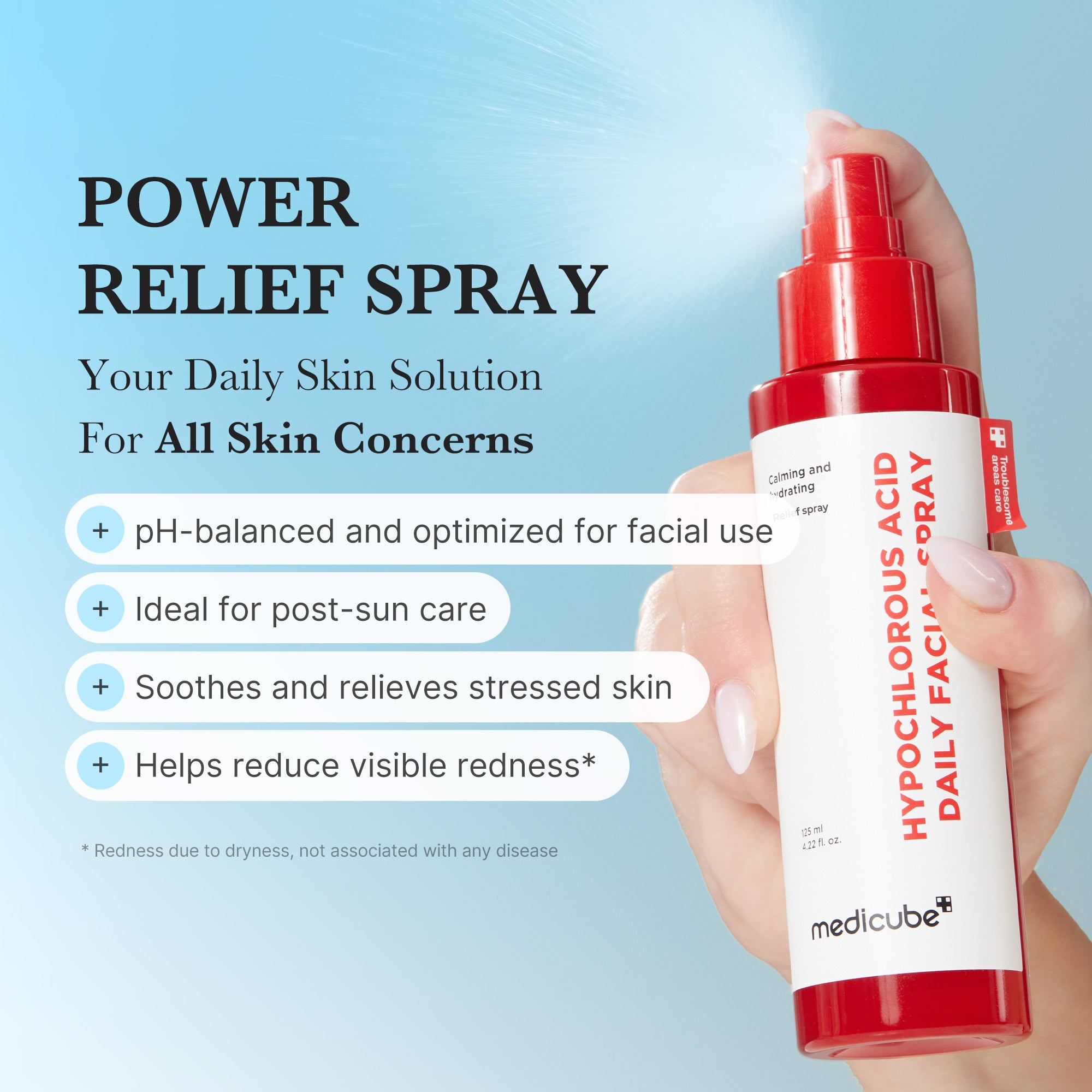 hypochlorous acid power soothing spray
