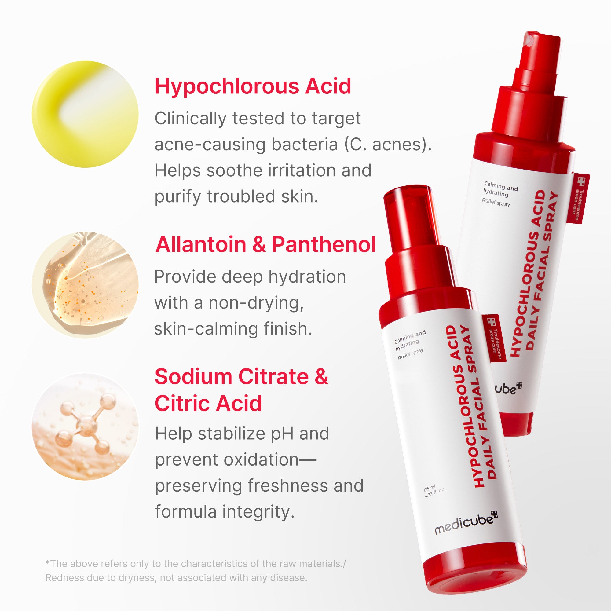 hypochlorous acid power soothing spray