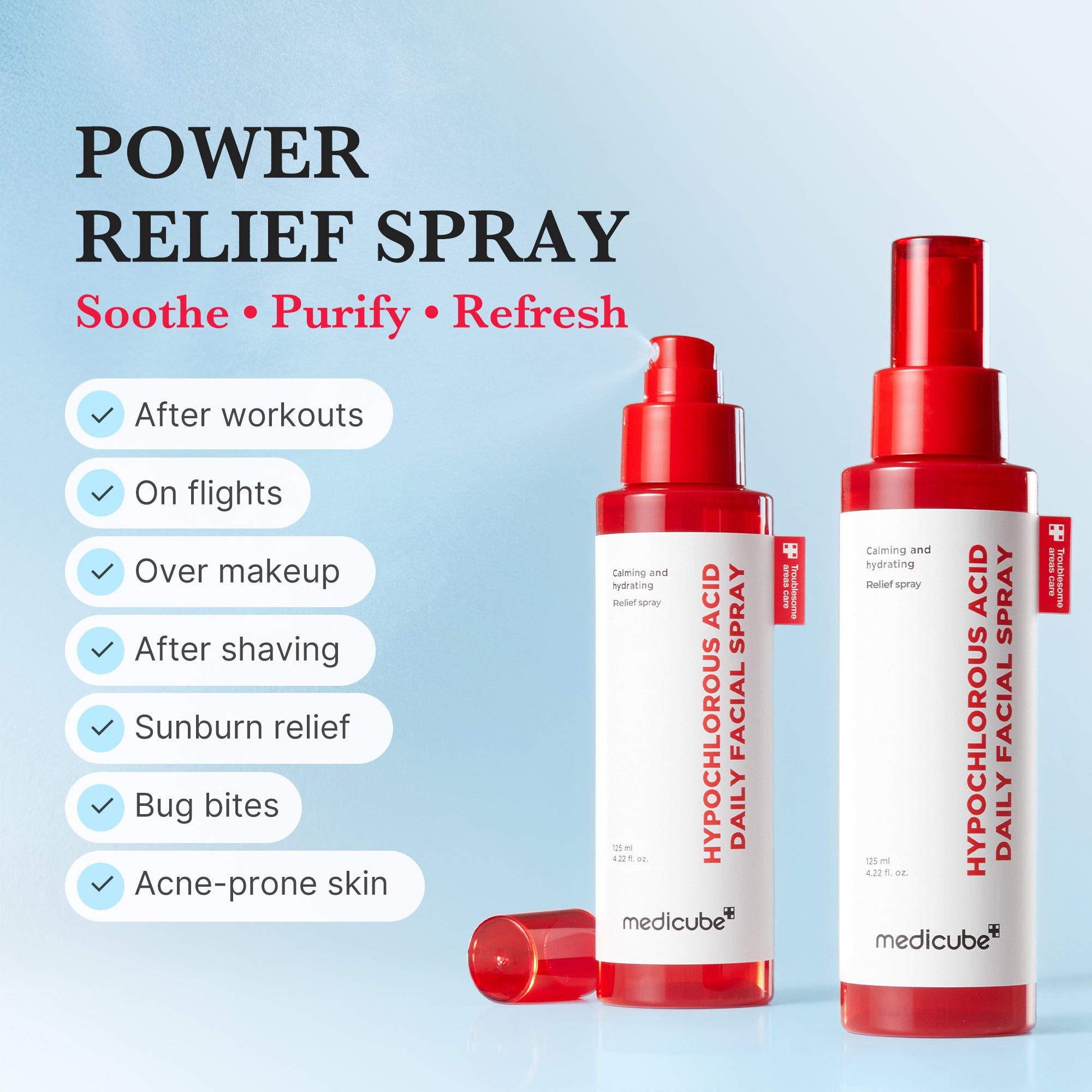 hypochlorous acid power soothing spray