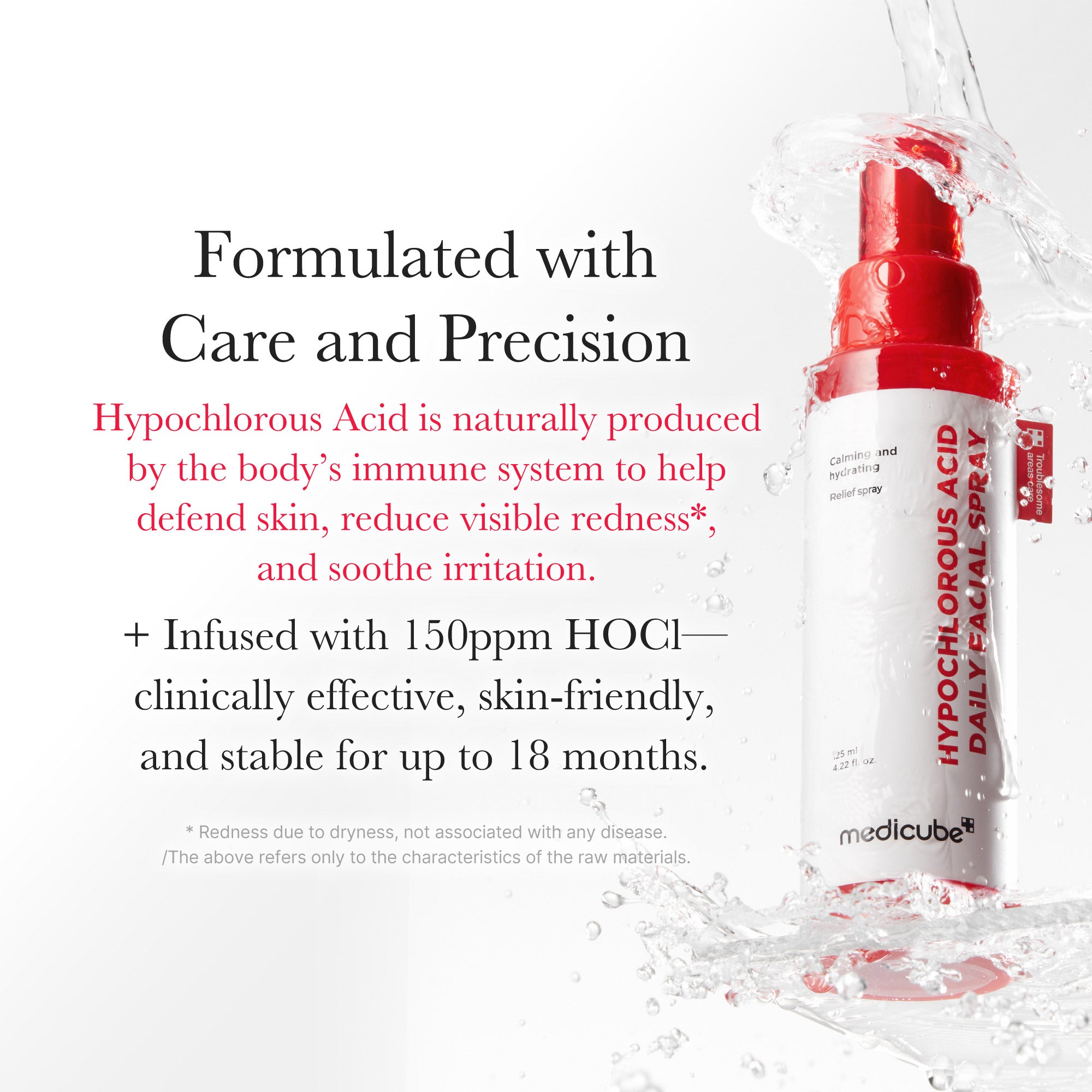 hypochlorous acid power soothing spray